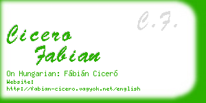 cicero fabian business card